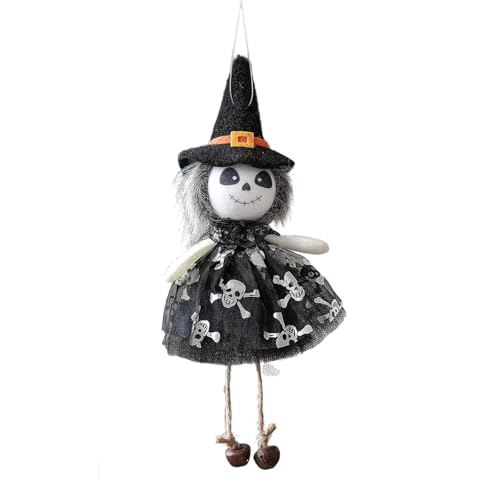 Halloween-Themen-Hängeornament, gruselige, unheimliche Dekorationen, Hexe, schwarze Katzen, Kürbis, Phantome für drinnen und draußen, gruselige Cartoon-Türglocken Halloween-Themen-Hängeornament, gruselige, unheimliche Dekorationen, Hexe, schwarze Katzen, Kürbis, Phantome für drinnen und draußen, gruselige Cartoon-Türglocken von HINAYOSAN
