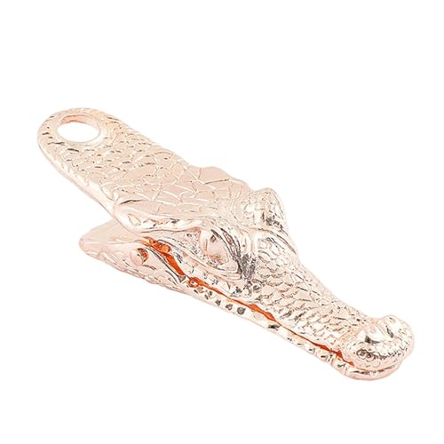 Kreativer Alligator-Lesezeichen-Aktenhalter aus Metall mit antikem Finish für Studenten, Büroklammer, modischer Schreibtisch-Organizer-Clip von HINAYOSAN