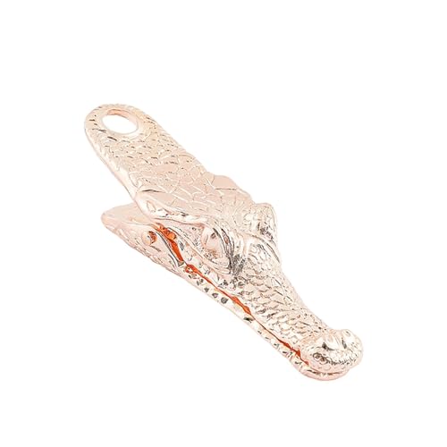 Kreativer Alligator-Lesezeichen-Aktenhalter aus Metall mit antikem Finish für Studenten, Büroklammer, modischer Schreibtisch-Organizer-Clip von HINAYOSAN