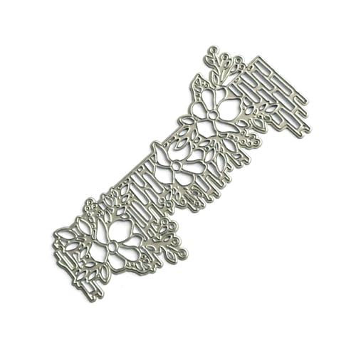Metall-Stanzform mit Blumenzaun, Karbonstahl, Prägeschablonen, Formen für Grußkarten, Scrapbooking, Dekoration, Blumenzaun, Stanzformen aus Karbonstahl, für Papierkartendekoration Metall-Stanzform mit Blumenzaun, Karbonstahl, Prägeschablonen, Formen für Grußkarten, Scrapbooking, Dekoration, Blumenzaun, Stanzformen aus Karbonstahl, für Papierkartendekoration von HINAYOSAN