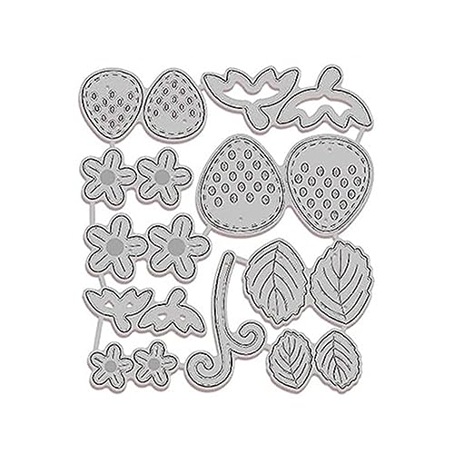 Metall-Stanzformen, Erdbeer-Stanzformen, Schablonen für Scrapbooking, Alben, Papierkarten, Prägung von HINAYOSAN