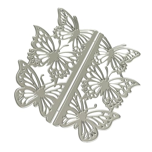 Metall-Stanzschablonen mit Schmetterlingsbordüre, Prägeschablonen für Scrapbooking, Album, Karten, Tagebuch, Dekorationen, Karbonstahl, Stanzformen, Schmetterlingsbordüre, Prägeformen für Tagebuch Metall-Stanzschablonen mit Schmetterlingsbordüre, Prägeschablonen für Scrapbooking, Album, Karten, Tagebuch, Dekorationen, Karbonstahl, Stanzformen, Schmetterlingsbordüre, Prägeformen für Tagebuch von HINAYOSAN