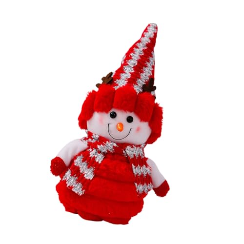 Premium Winter-Schneemann-Puppe, Spielzeug, weicher strukturierter Baumwollkörper, solide Basis, Mehrzweck-Urlaubsparty, unverzichtbare Weihnachtsschneemann-Dekorationen von HINAYOSAN
