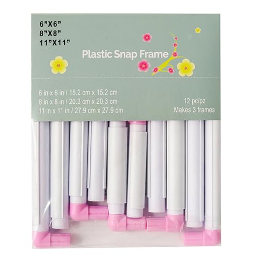 Quadratischer Stickrahmen in 3 Größen, Kreuze, Stickrahmen, PVC-Clip-Rahmen für Bastler von HINAYOSAN