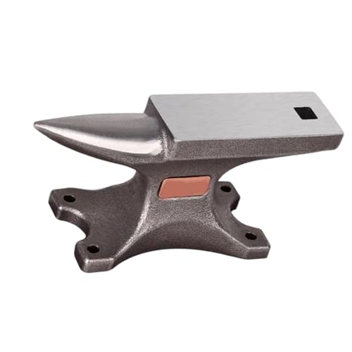 Schmiedeamboss mit Oberflächen aus Karbonstahl und stoßdämpfendem Holzsockel, professionelle Schmiedeausrüstung, Schmuck, Handwerk, Amboss von HINAYOSAN