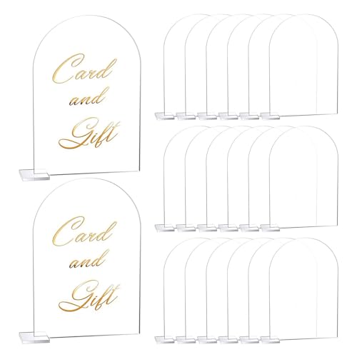 Set mit 20 stilvollen Acrylschildern, transparent, Tischständer, Schreibtisch-Dekoration für Jubiläen und Geburtstage Set mit 20 stilvollen Acrylschildern, transparent, Tischständer, Schreibtisch-Dekoration für Jubiläen und Geburtstage von HINAYOSAN