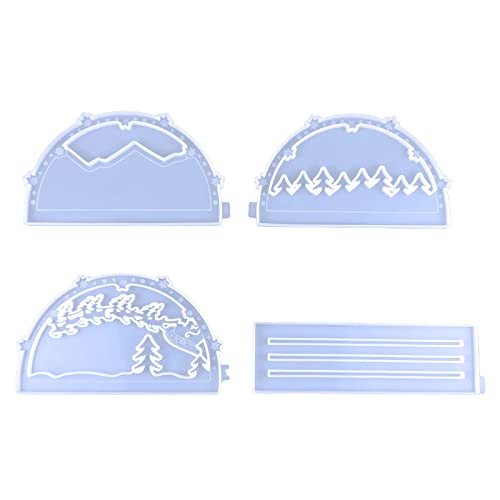 Silikonform für Weihnachten, Rentier, Schlitten, Harz für Zuhause, Tischdekoration, Kristall, Epoxidharz, Weihnachtsschmuck, Kristall, Epoxidharz, Silikon von HINAYOSAN