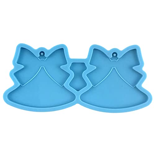 Silikonformen mit Schleifenglocke, Weihnachtsschmuck, Anhängerform, Kunstharz, Tropfenform, leicht zu entformen, Silikon-Ohrringformen für Epoxidharz für Schmuckherstellung, Anfänger Silikonformen mit Schleifenglocke, Weihnachtsschmuck, Anhängerform, Kunstharz, Tropfenform, leicht zu entformen, Silikon-Ohrringformen für Epoxidharz für Schmuckherstellung, Anfänger von HINAYOSAN