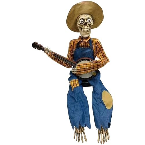 Skelett Banjo Halloween Dekoration Banjo Skulptur für Familienfeiern Skelett Banjo Halloween Dekoration Banjo Skulptur für Familienfeiern von HINAYOSAN
