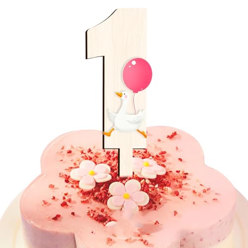1 Geburtstag Rosa Torteneinsatz Eine Gans Geburtstagsdekorationen Mädchen, Eine Gans Tortenaufsatz, Gans Cupcake-Aufsatz Geeignet für Kindergeburtstagsfeier-Aktivitäten 1 Geburtstag Rosa Torteneinsatz Eine Gans Geburtstagsdekorationen Mädchen, Eine Gans Tortenaufsatz, Gans Cupcake-Aufsatz Geeignet für Kindergeburtstagsfeier-Aktivitäten von HINGTAI