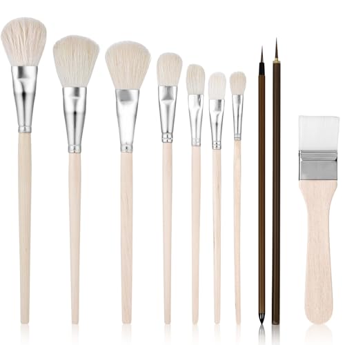 10 teilige Pinsel für Acrylmalerei, Mopppinsel für Acrylmalerei, Mopppinsel-Pinsel für Acrylfarbe, Ölmalpinsel, professionelle Pinsel für Acrylmalerei für Aquarellmalerei,mit Holzgriff für Aquarell 10 teilige Pinsel für Acrylmalerei, Mopppinsel für Acrylmalerei, Mopppinsel-Pinsel für Acrylfarbe, Ölmalpinsel, professionelle Pinsel für Acrylmalerei für Aquarellmalerei,mit Holzgriff für Aquarell von HINGTAI