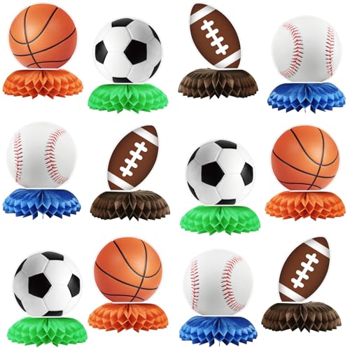 12-teilige Sport-Geburtstagsparty-Dekorationen, Partyzubehör zum Thema Sport, Sportparty-Dekor, Sport-Geburtstagsgeschenke, Fußball-Basketball-Sport-Dekorationen, geeignet für Jungen, die Sport als 12-teilige Sport-Geburtstagsparty-Dekorationen, Partyzubehör zum Thema Sport, Sportparty-Dekor, Sport-Geburtstagsgeschenke, Fußball-Basketball-Sport-Dekorationen, geeignet für Jungen, die Sport als von HINGTAI