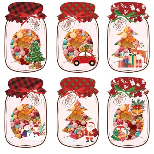 48 Stück Einmachglasbeutel aus Papier und Karton, Einmachglas-Partygeschenke für Kinder, Süßigkeitenhalter für Geburtstagspartys mit 48 Leckerlibeuteln, (Süßigkeiten nicht im Lieferumfang enthalten) 48 Stück Einmachglasbeutel aus Papier und Karton, Einmachglas-Partygeschenke für Kinder, Süßigkeitenhalter für Geburtstagspartys mit 48 Leckerlibeuteln, (Süßigkeiten nicht im Lieferumfang enthalten) von HINGTAI