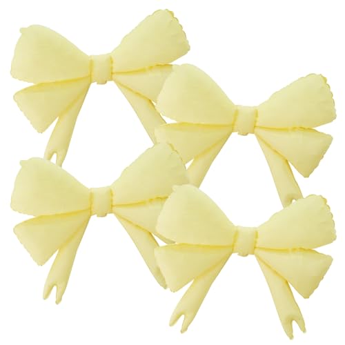 4 Stück Große Schleife Geschenk-Dekorationen, Bogen Luftballons süße cremefarbene Luftballons mit Schleife, Bogen Geburtstagsdekorationen, Schleifenballon-Dekorationen für Mädchen und Frauen, Party von HINGTAI