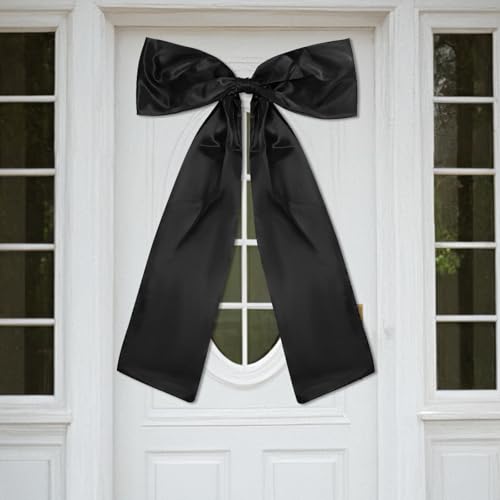 Große schwarze Schleifendekoration, riesige schwarze Schleifendekorationen für Partys, Themenparty-Dekor, große Satin-Hintergrundmaterialien, geeignet als Schlafzimmerdekoration, Babyparty Große schwarze Schleifendekoration, riesige schwarze Schleifendekorationen für Partys, Themenparty-Dekor, große Satin-Hintergrundmaterialien, geeignet als Schlafzimmerdekoration, Babyparty von HINGTAI
