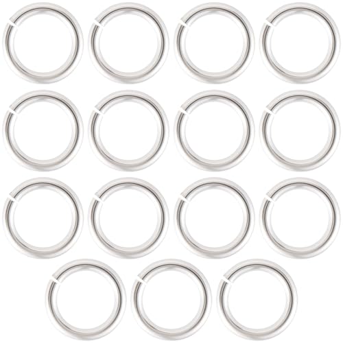HINZIC 15 Stück 925 Sterling Silber Split Bindering, 4 mm kleiner Halsketten-Schmuckverschluss, offene Verbindungsverschlüsse für Schlüsselanhänger, Armband, Ohrringe, Charm HINZIC 15 Stück 925 Sterling Silber Split Bindering, 4 mm kleiner Halsketten-Schmuckverschluss, offene Verbindungsverschlüsse für Schlüsselanhänger, Armband, Ohrringe, Charm von HINZIC