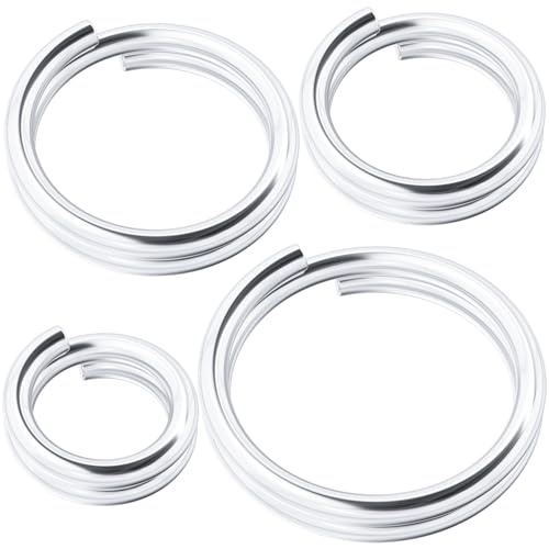HINZIC 4 Stück 925 Sterling Silber Split Bindering 4/5/6/8 mm kleine Schlüsselanhänger, offener Verbindungsstück, Armband, Halskette, Charm, Hochzeit, Valentinstag, Mutter, Schmuck-Dekoration HINZIC 4 Stück 925 Sterling Silber Split Bindering 4/5/6/8 mm kleine Schlüsselanhänger, offener Verbindungsstück, Armband, Halskette, Charm, Hochzeit, Valentinstag, Mutter, Schmuck-Dekoration von HINZIC