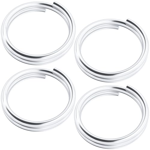 HINZIC 4 Stück 925er Sterlingsilber, geteilter Biegering, 8 mm, kleines, hypoallergenes Armband, Halskette, offener Verbindungsanhänger für Schmuck, Schlüsselanhänger, 4 Stück HINZIC 4 Stück 925er Sterlingsilber, geteilter Biegering, 8 mm, kleines, hypoallergenes Armband, Halskette, offener Verbindungsanhänger für Schmuck, Schlüsselanhänger, 4 Stück von HINZIC