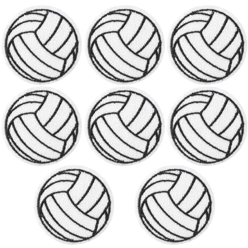 HINZIC Volleyball-Aufnäher, Rugby-Stickerei, zum Aufbügeln, schwarz-weiß, Fußball, Nähen, Häkeln für Sportkleidung, Jeans, Hüte, Jacken, Rucksäcke, DIY-Zubehör, 8 Stück, 5,1 cm HINZIC Volleyball-Aufnäher, Rugby-Stickerei, zum Aufbügeln, schwarz-weiß, Fußball, Nähen, Häkeln für Sportkleidung, Jeans, Hüte, Jacken, Rucksäcke, DIY-Zubehör, 8 Stück, 5,1 cm von HINZIC