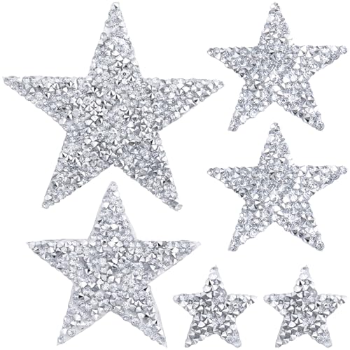 HINZIC Aufnäher zum Aufbügeln, 4 Größen, Glitzer-Strass-Stern, bestickte Applikationen, Pailletten-Kristall-Reparatur-Dekoration für DIY-Kleidung, Jeans, Hüte, Jacken, Kleider, Taschen, Basteln HINZIC Aufnäher zum Aufbügeln, 4 Größen, Glitzer-Strass-Stern, bestickte Applikationen, Pailletten-Kristall-Reparatur-Dekoration für DIY-Kleidung, Jeans, Hüte, Jacken, Kleider, Taschen, Basteln von HINZIC