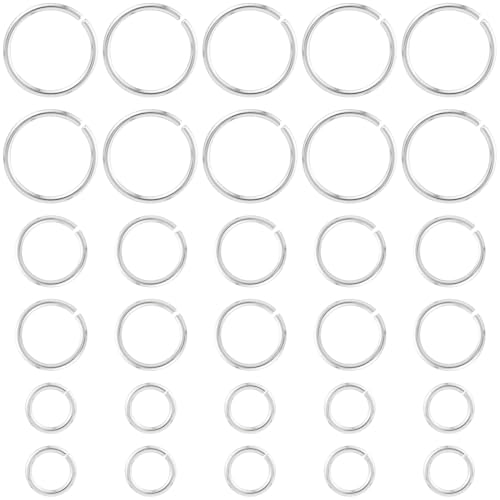 HINZIC Binderinge aus 925er-Sterlingsilber, offener Spaltringverbinder für Schmuckherstellung, kleiner Verschluss, Zubehör für Bastelarbeiten, Halsketten, Armbänder, Ohrringe, 30 Stück HINZIC Binderinge aus 925er-Sterlingsilber, offener Spaltringverbinder für Schmuckherstellung, kleiner Verschluss, Zubehör für Bastelarbeiten, Halsketten, Armbänder, Ohrringe, 30 Stück von HINZIC