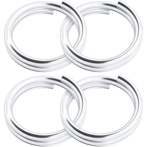 HINZIC Split-Bindering, 6 mm, 925er-Sterlingsilber, 4 Stück, offener Stecker, kleine Schlüsselanhänger, Armband, Halskette, Anhänger für Schmuck von HINZIC