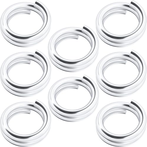 HINZIC Split-Bindering, 925er-Sterlingsilber, 4 mm, kleiner Schmuckverschluss, offene Verbindungsverschlüsse für Schlüsselanhänger, Armband, Ohrringe, Charm, 8 Stück von HINZIC