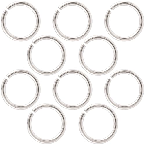 HINZIC Split-Binderinge aus 925er-Sterlingsilber, 5 mm, kleiner Schmuckverschluss, offene Verbindungsverschlüsse für Schlüsselanhänger, Armband, Ohrringe, Charm, 10 Stück von HINZIC
