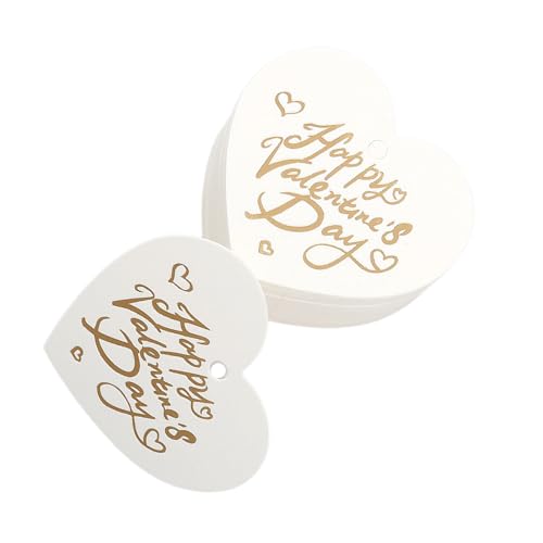 1 Beutel herzförmiges Valentinstags-Etikett mit goldener Farbe für Geschenkkarten und romantische Dekoration von HIOPOIUYT