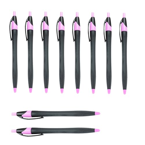 10 PCs Retractable Kugelschreiber 1.0mm Schreiben Von Plastikstiftstift Schwarze Ninten Schreibwarenstift Für Lehrer von HIOPOIUYT