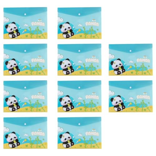 10pcs Cartoon Datei Ordner Buchstabengröße Dokument Organisatoren Schaltflächen Schließe Wasserbeständige Dateibeutel Für Büro von HIOPOIUYT