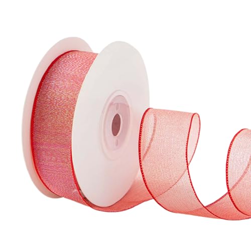 11yard Organza Ribbon 1 Zoll Breite Bloßes Band Buntes Wickelband Weihnachtsband Für Bögen Kranz Weihnachtsbaum 11yard Organza Ribbon 1 Zoll Breite Bloßes Band Buntes Wickelband Weihnachtsband Für Bögen Kranz Weihnachtsbaum von HIOPOIUYT