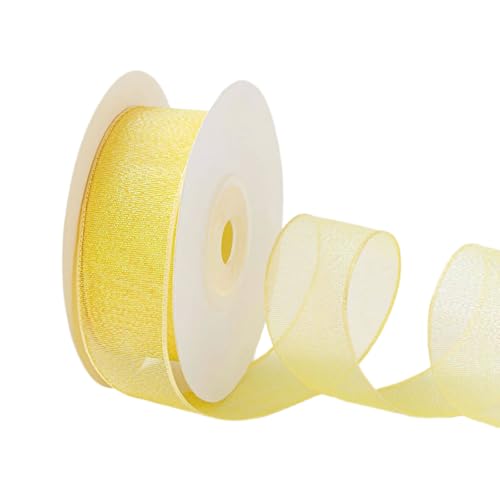 11yard Organza Ribbon 1 Zoll Breite Bloßes Band Buntes Wickelband Weihnachtsband Für Bögen Kranz Weihnachtsbaum von HIOPOIUYT