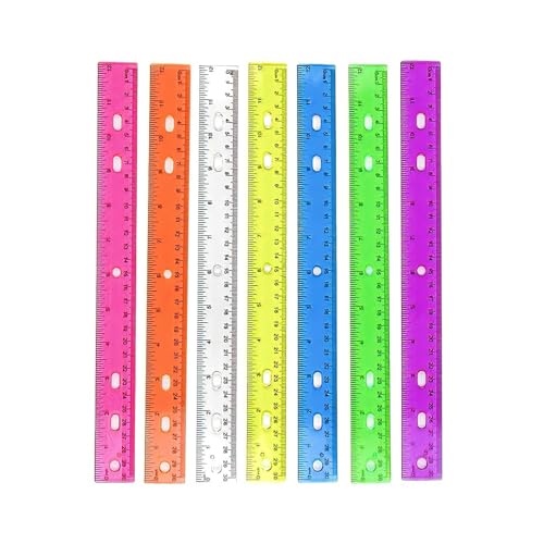 12inch Klare Farbenfrohe Herrscher Mit Loch Mathematik Herrscher Farter Zeichnungsherrscher Mit Inches Zentimetern Skala Für Die Messung Des Amtes Herrscher 12inch Klare Farbenfrohe Herrscher Mit Loch Mathematik Herrscher Farter Zeichnungsherrscher Mit Inches Zentimetern Skala Für Die Messung Des Amtes Herrscher von HIOPOIUYT