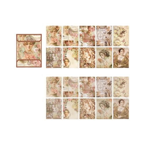 20 Blatt ästhetisches dekoratives Papier, Scrapbooking, Verzierungspapier für Tagebuch, Planer, Handyhülle, Bilderrahmen, Journaling-Blätter 20 Blatt ästhetisches dekoratives Papier, Scrapbooking, Verzierungspapier für Tagebuch, Planer, Handyhülle, Bilderrahmen, Journaling-Blätter von HIOPOIUYT