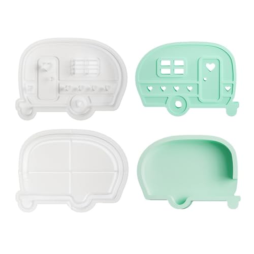 2pieces Spielzeugbus Silikonkerzenhalter Formen Epoxidharz Silikonform Für Kerzenständer Teelichthalter Home Dekoration von HIOPOIUYT