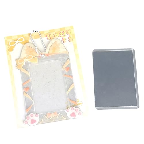 7,6 cm Fotokartenhalter mit Kettenanhänger, PVC-Fotokarten-Schutzhülle für 7,6 cm große Fotokarte, Buskarte, Studentenkarte 7,6 cm Fotokartenhalter mit Kettenanhänger, PVC-Fotokarten-Schutzhülle für 7,6 cm große Fotokarte, Buskarte, Studentenkarte von HIOPOIUYT