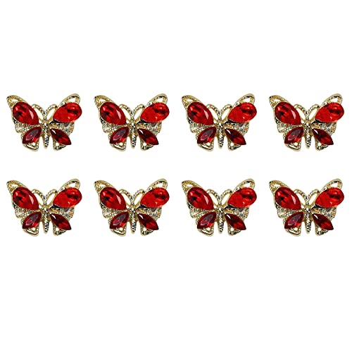 8 PCs Niedliche Schmetterlingsnagel Art Charms Nail Art Decor Schmetterlinge Form Nagel Charm Oron Home von HIOPOIUYT