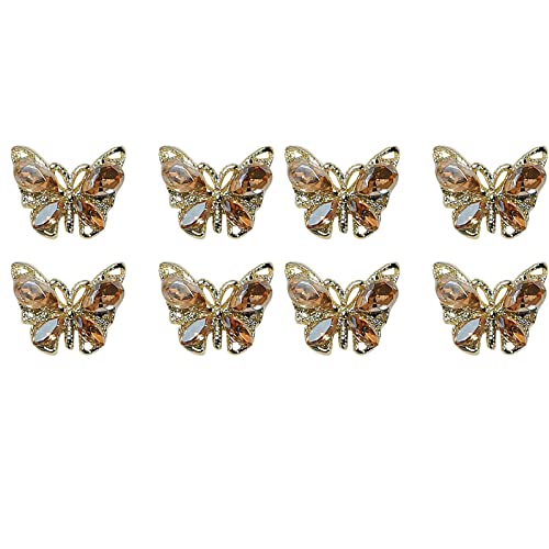 8 PCs Niedliche Schmetterlingsnagel Art Charms Nail Art Decor Schmetterlinge Form Nagel Charm Oron Home von HIOPOIUYT