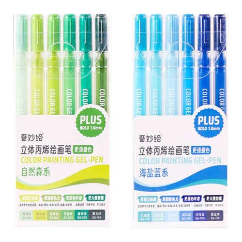 Acryl-Marker-Set mit 6/12/54 Farben, Gelstift, Acrylfarbe, Marker, Zeichenstift für Glas, Metall, Zeichnen Acryl-Marker-Set mit 6/12/54 Farben, Gelstift, Acrylfarbe, Marker, Zeichenstift für Glas, Metall, Zeichnen von HIOPOIUYT