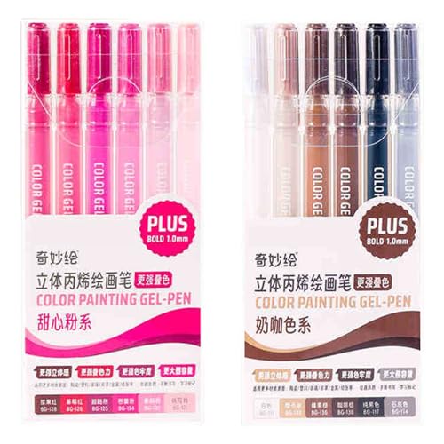 Acryl-Marker-Set mit 6/12/54 Farben, Gelstift, Acrylfarbe, Marker, Zeichenstift für Glas, Metall, Zeichnen Acryl-Marker-Set mit 6/12/54 Farben, Gelstift, Acrylfarbe, Marker, Zeichenstift für Glas, Metall, Zeichnen von HIOPOIUYT