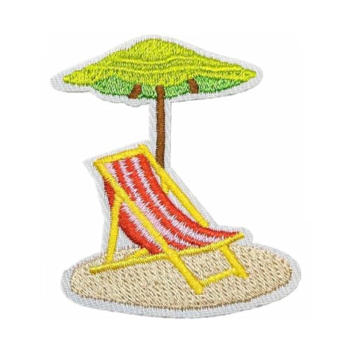 Aufnäher zum Aufbügeln mit Strandmotiven, bestickt, zum Aufbügeln, Stickapplikation für Kleidung, Jacken, Jeans, Rucksäcke Aufnäher zum Aufbügeln mit Strandmotiven, bestickt, zum Aufbügeln, Stickapplikation für Kleidung, Jacken, Jeans, Rucksäcke von HIOPOIUYT