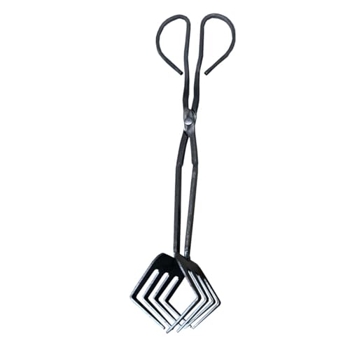 Eisen-Holzkohlezangen-Klemme, Metallzangenclip für sichere und einfache Brennholzverwaltung, geeignet für Innen- und Außenfeuer Eisen-Holzkohlezangen-Klemme, Metallzangenclip für sichere und einfache Brennholzverwaltung, geeignet für Innen- und Außenfeuer von HIOPOIUYT