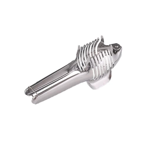 Ergonomischer Obstschneiderhalter aus Edelstahl mit rutschfestem Griff, Zitronenschneider, Werkzeug für sichere und effiziente Küche, ergonomische Küchenzange, Schneider von HIOPOIUYT
