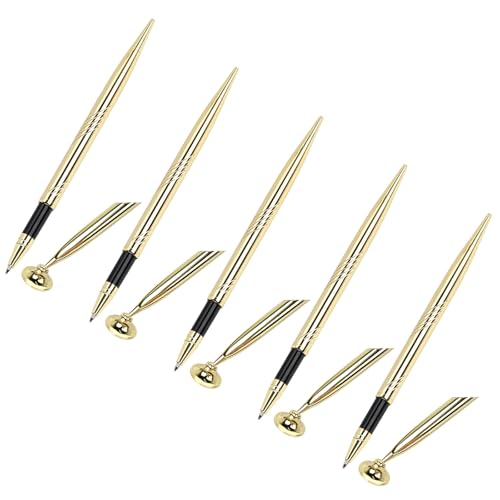 HIOPOIUYT 5 Stück Kugelschreiber mit Basiszähler, Servicestift, Unterschriften, Stift, Metallstift, Empfangsstift für Banken, Hotel, Hochzeiten von HIOPOIUYT