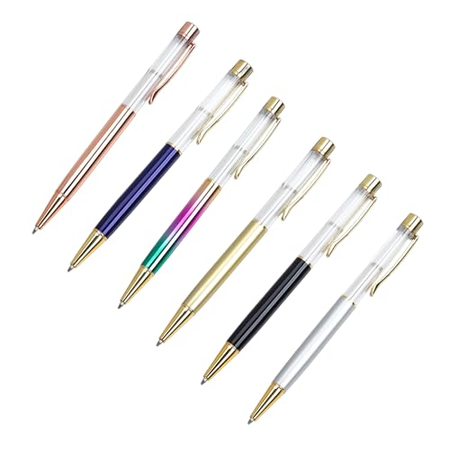 HIOPOIUYT 6 Stück einziehbarer Kugelschreiber, Business-Signierstift, glatt zu schreiben, Metall-Kugelschreiber mit Stift-Clip HIOPOIUYT 6 Stück einziehbarer Kugelschreiber, Business-Signierstift, glatt zu schreiben, Metall-Kugelschreiber mit Stift-Clip von HIOPOIUYT