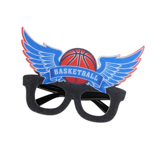 HIOPOIUYT Basketball-Brillenrahmen, lustige dekorative Brille, Basketball-Motto-Partyzubehör, Foto-Requisiten, Partybrille, lustige dekorative Brille von HIOPOIUYT
