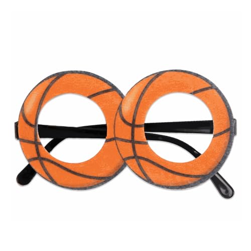 HIOPOIUYT Basketball-Brillenrahmen, lustige dekorative Brille, Basketball-Motto-Partyzubehör, Foto-Requisiten, Partybrille, lustige dekorative Brille von HIOPOIUYT
