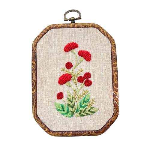 HIOPOIUYT Blumenstickerei Set Für Home Decoration Art Craft Beinhaltet Stickerei Hoop Stickstoffmuster Faden Und Nadel HIOPOIUYT Blumenstickerei Set Für Home Decoration Art Craft Beinhaltet Stickerei Hoop Stickstoffmuster Faden Und Nadel von HIOPOIUYT