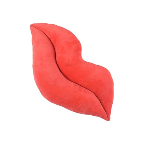 HIOPOIUYT Creation Lippenförmiges Kissen aus hochwertigem Plüschstoff, ideal für Zuhause, Büro, Dekoration, Komfort, 53 cm, 65 cm Lippenkissen von HIOPOIUYT